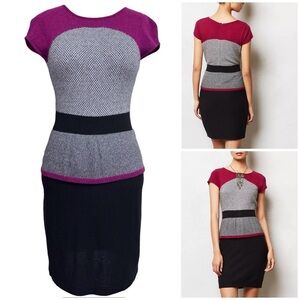 Anthropologie Sparrow Serena Peplum Knit Dress Size XSMALL Wool Angora Cashmere